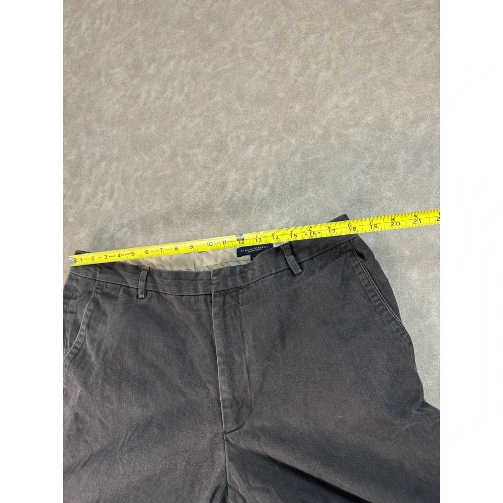 Banana Republic Mens Mid Rise Straight Leg‎ Pockets Grey Dress Chino Pants 38/32